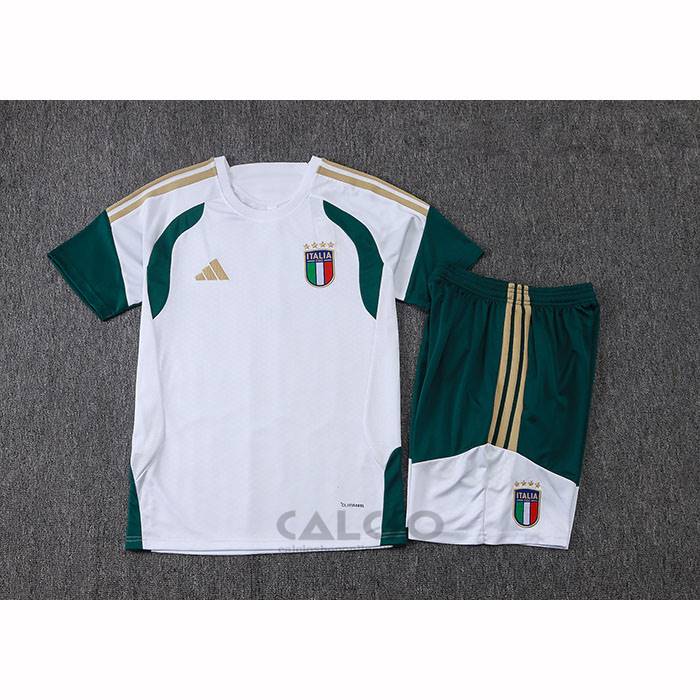 Tuta da Track Italia Manica Corta 2025-2026 Nero - Pantaloncini